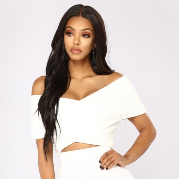 Fashion Nova Tops - So Empowered Off Shoulder Top - White MEDIUM